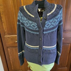 SOLD NWT L.L bean signature button cardigan